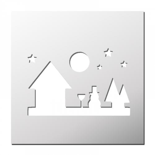 Pochoir Village de Noël | FrenchIMMO
