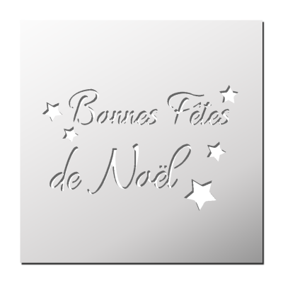 Pochoir Bonnes fêtes de Noël