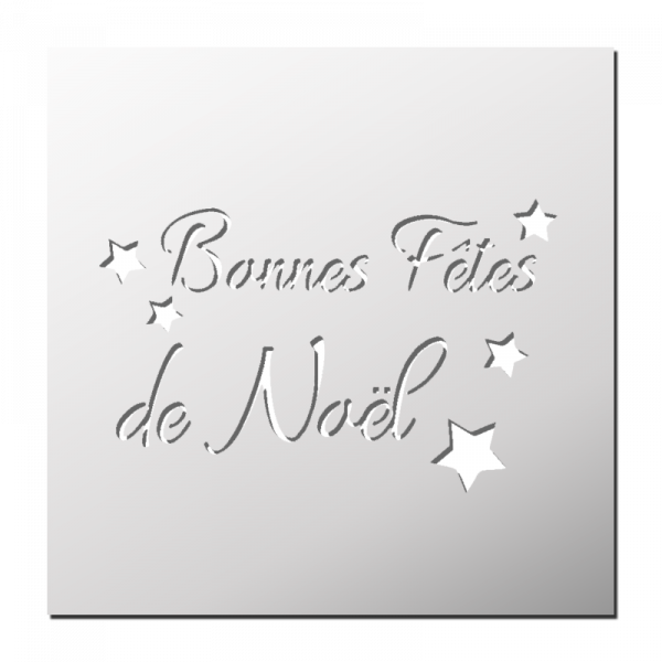 Pochoir Bonnes fêtes de Noël