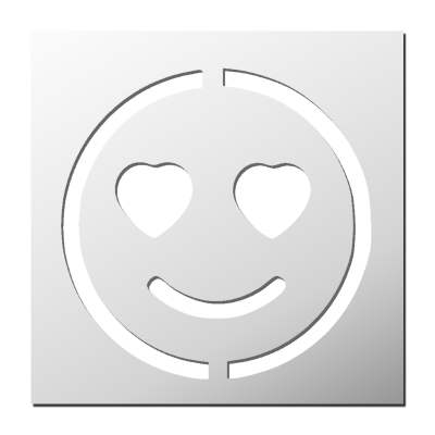 Pochoir Smiley Amour
