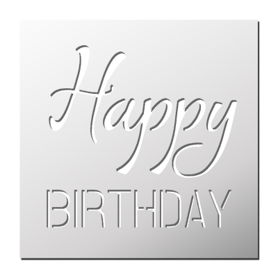 Pochoir Happy Birthday