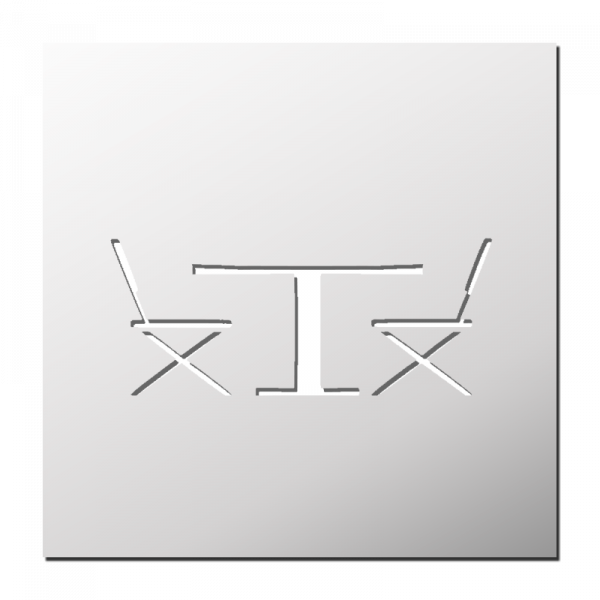 Pochoir Table et chaise
