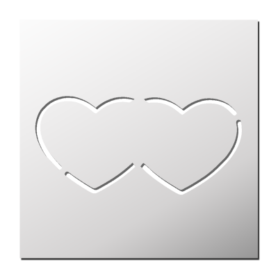 Pochoir Double Coeur