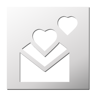Pochoir Lettre d&rsquo;amour