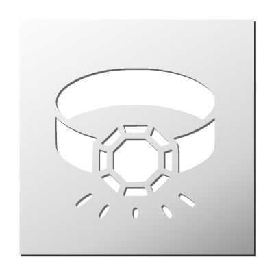 Pochoir Bague Diamant