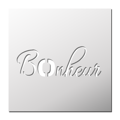 Pochoir Bonheur