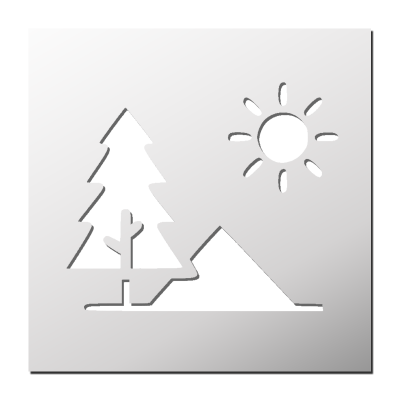 Pochoir Paysage