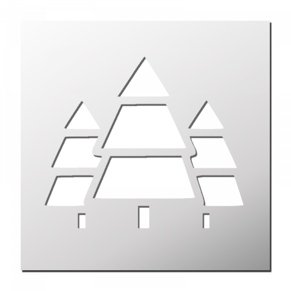 Pochoir Sapins