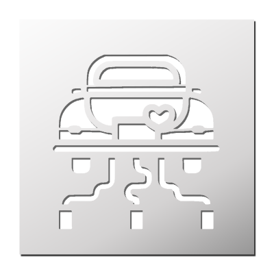 Pochoir Voiture de mariés