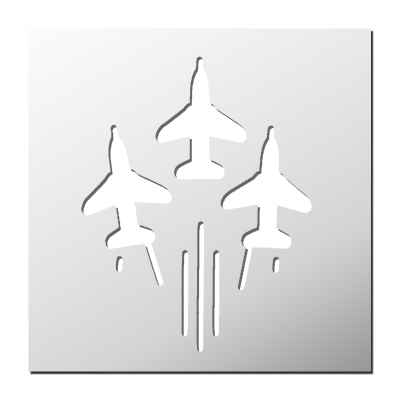 Pochoir Avion de chasse
