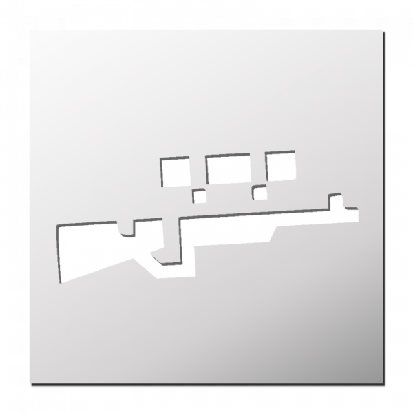 Pochoir Fusil à lunette