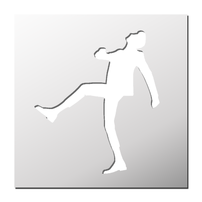 Pochoir Homme heureux