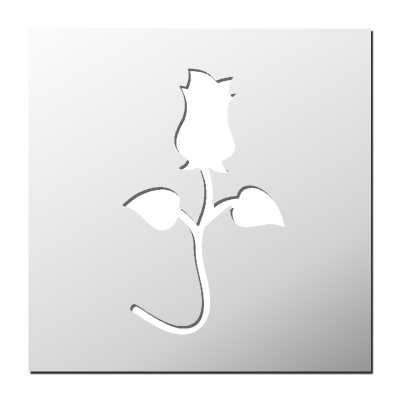 Pochoir Rose