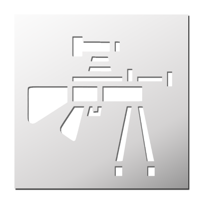 Pochoir Fusil de précision