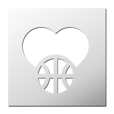 Pochoir J&rsquo;aime le Basket