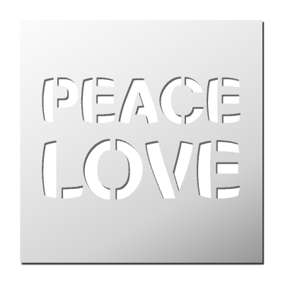 Pochoir Peace and Love