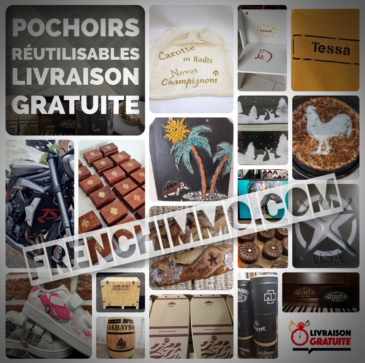 Réalisations de déco au Pochoir