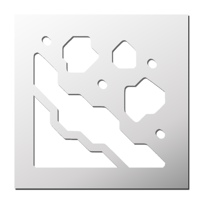 Pochoir Chute de Pierres