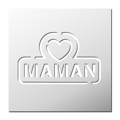 Pochoir Love Maman