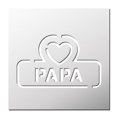 Pochoir Love Papa