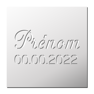 Pochoir Naissance Prénom & Date