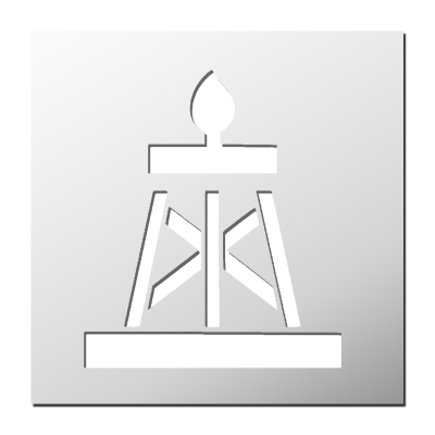 Pochoir Puit de pétrole