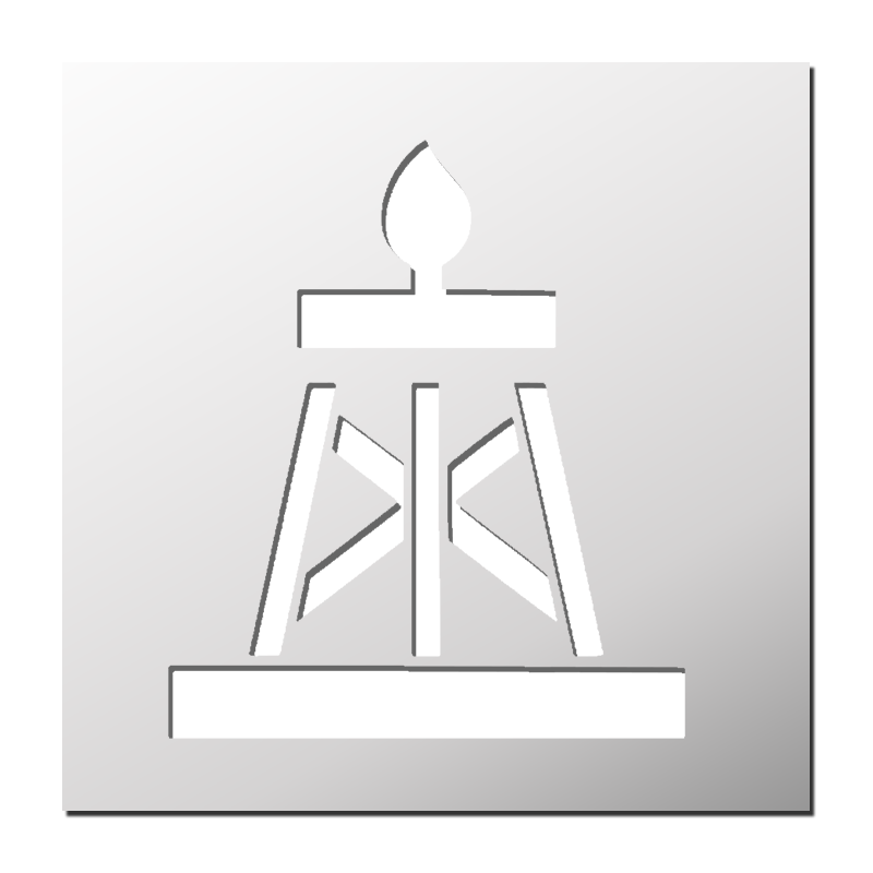 Pochoir Puit de pétrole Pochoir Puit de pétrole