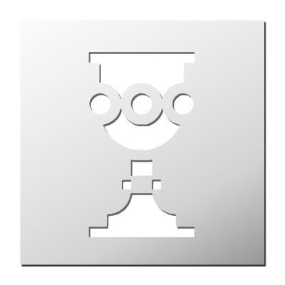 Pochoir Verre à vin médiéval