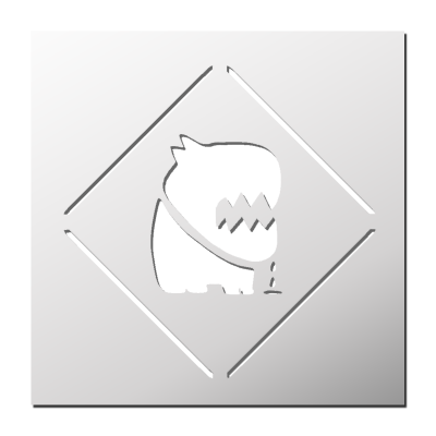 Pochoir Attention Chien méchant