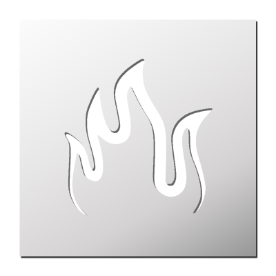 Pochoir Flamme