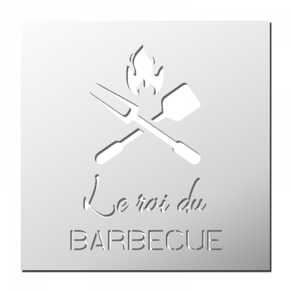 Pochoir Le roi du Barbecue