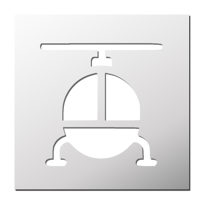Pochoir Hélicoptère
