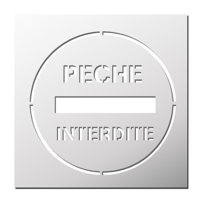 Pochoir Pêche interdite