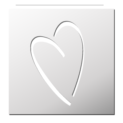 Pochoir Coeur
