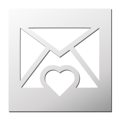 Pochoir Lettre d&rsquo;amour