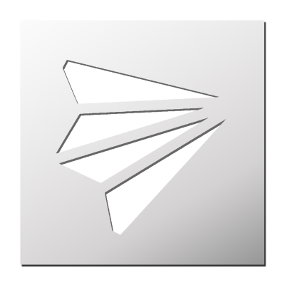 Pochoir Avion en papier