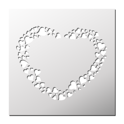 Pochoir Cadre Coeur