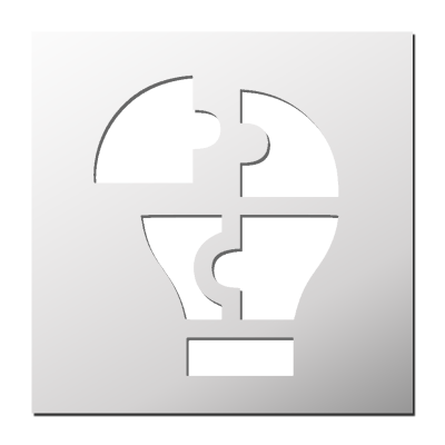 Pochoir Puzzle Ampoule