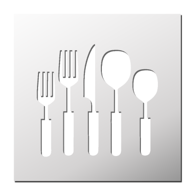 Pochoir Couverts de Table