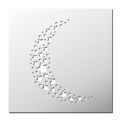 Pochoir Lune étoiles