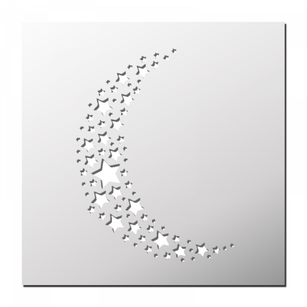 Pochoir Lune étoiles