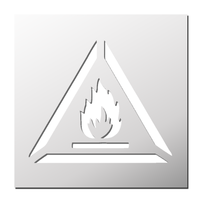 Pochoir Matière Inflammable