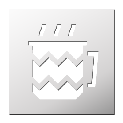 Pochoir Tasse