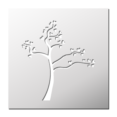 Pochoir Arbre à coeurs