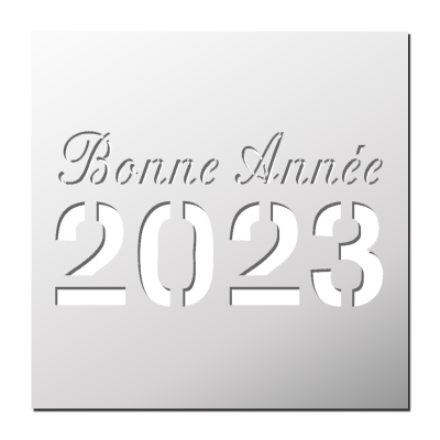 Pochoir Bonne Année 2023