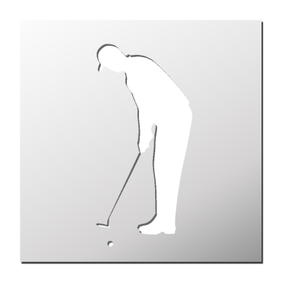 Pochoir Golfeur