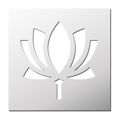 Pochoir Lotus