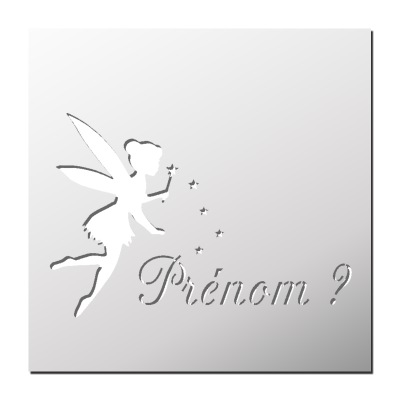 Pochoir Fée + Prénom