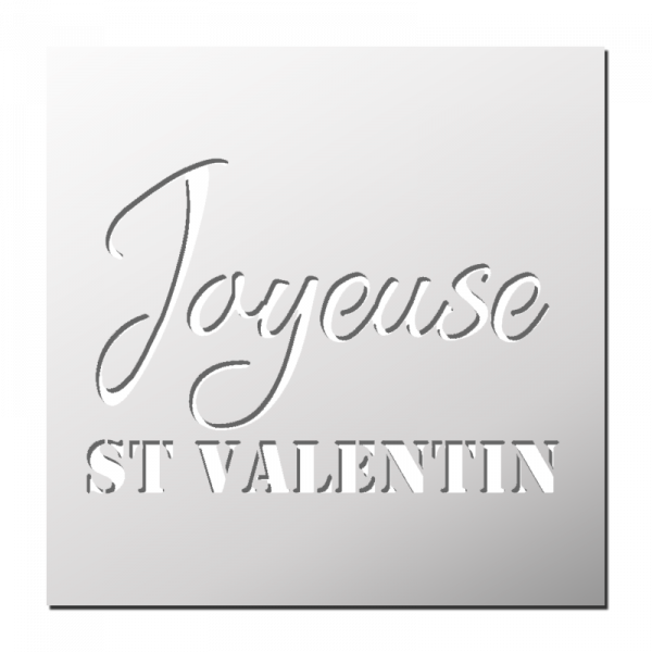 Pochoir Joyeuse Saint Valentin