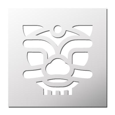 Pochoir Lion Gardien Chinois